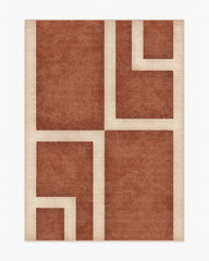 Aldo Terracotta & Cream Rug by The Local Project
