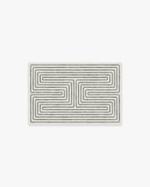 Labyrinth Black & Ivory Flatwoven Rug by Jonathan Adler