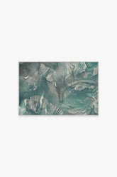 Aurora Teal Grey Flatwoven Rug