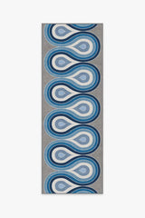 Milano Blue Steel Flatwoven Rug by Jonathan Adler
