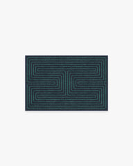 Labyrinth Navy & Teal Rug by Jonathan Adler