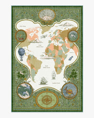 Little Explorer Gold & Green Rug