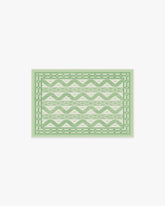 Ava Ikat Green Flatwoven Rug by Mrs. Alice