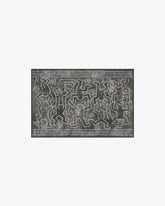 Balancing Act Black Rug by Keith Haring