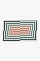 Op Art Teal Rug by Jonathan Adler