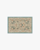 Lodden Soft Rose & Teal Flatwoven Rug by Morris & Co.