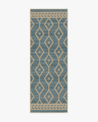 Newport Slate Blue Re-Jute Rug by Gray Malin