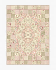 Playful Patchwork Pink Rug