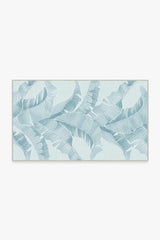 Banana Leaf Soft Blue Outdoor Rug by Gray Malin