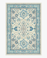 Calabria Cream & Light Blue Rug