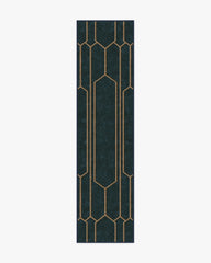 Bryant Marine Blue & Gold Flatwoven Rug by The Hiltons