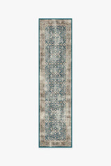 Celestine Teal Blue Flatwoven Rug