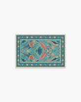 Birds Of A Feather Aqua Rug by Iris Apfel