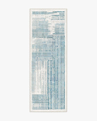 Linear Oasis Ivory & Blue Flatwoven Rug