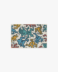 Block Party Multicolor Flatwoven Rug by Keith Haring