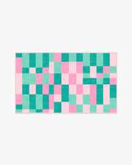 Building Blocks Pink & Green Rug