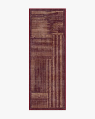 Linear Oasis Rust Red Flatwoven Rug