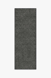 Parquet Black Outdoor Rug