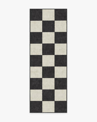 Jaque Checkered Black Flatwoven Rug