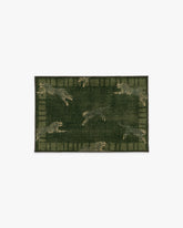 Leaping Cheetah Olive Green Rug by Scalamandré