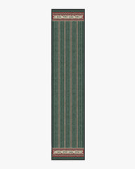 Fruit Stripe Spruce Green Flatwoven Rug by Morris & Co.