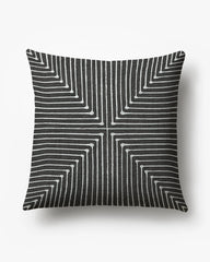 Inkdrop Charcoal Woven Throw Pillow by Jonathan Adler