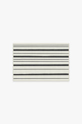 Hudson Stripe Black Flatwoven Rug