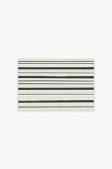 Hudson Stripe Black Flatwoven Rug