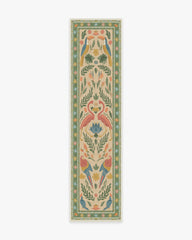 Birds Of A Feather Green & Peach Rug by Iris Apfel