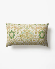 Montreal Vintage Cream Woven Lumbar Throw Pillow by Morris & Co.