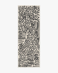 Freestyle Black & Ivory Rug by Keith Haring