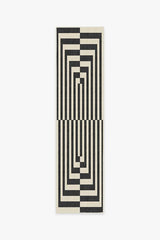 Op Art Charcoal Flatwoven Rug by Jonathan Adler