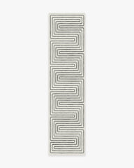 Labyrinth Black & Ivory Flatwoven Rug by Jonathan Adler