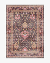 Serafina Coral & Burgundy Rug