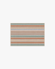 Tropez Stripe Red Multicolour Rug