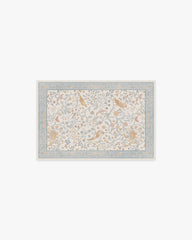 Newill Ivory & Blue Flatwoven Rug by Morris & Co.