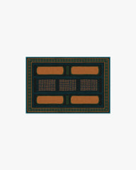 Nerissa Teal & Gold Flatwoven Rug by Architectural Digest