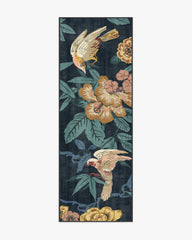 Bamboo & Bird Indigo Flatwoven Rug by Sanderson