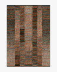 Shadow Stripe Rust Rug