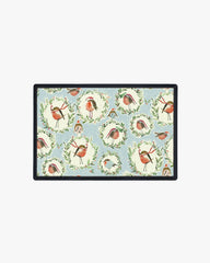 Holiday Robbins Blue Doormat