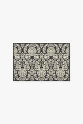 Mickey Damask Charcoal Flatwoven Rug