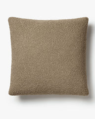 Warm Taupe Boucle Throw Pillow