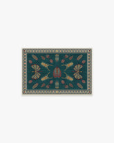 Flutterby Teal Rug by Iris Apfel