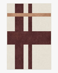 Scala Cream & Maroon Rug by The Local Project