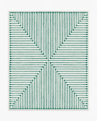 Inkdrop Ivory & Emerald Rug by Jonathan Adler