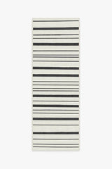 Hudson Stripe Black Flatwoven Rug