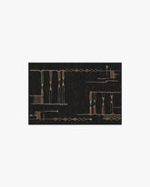 Nisa Ink Black Flatwoven Rug by Architectural Digest