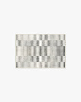 Shadow Stripe Black & Cream Flatwoven Rug