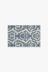 Dark Side Damask Delft Blue Rug