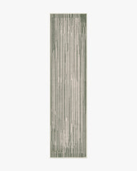 Striated Border Olive Green Flatwoven Rug